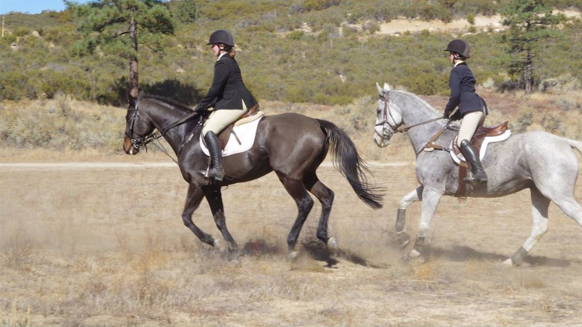 Two junior riders on the pace course